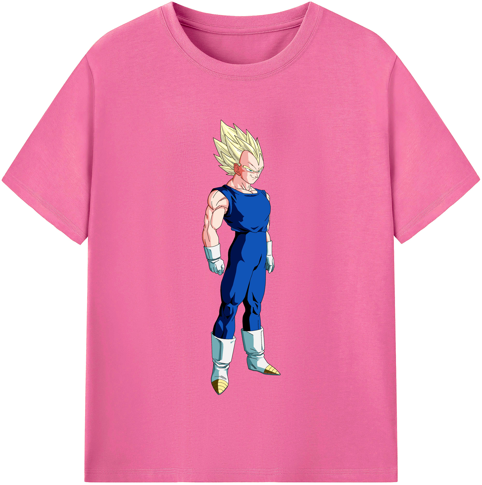 （画像用） ドラゴンボール ベジータ四世（Bejīta Yonsei）DRAGON BALL Vegeta IV レディースカジュアルプリントTシャツ（綿100％）